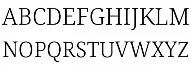 Noto Serif Light फ़ॉन्ट अपरकेस