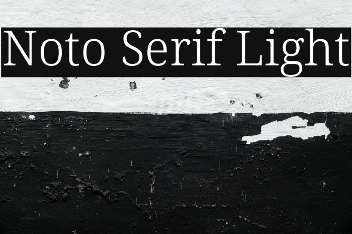 Noto Serif Light Font examples