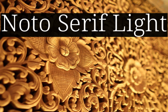 Noto Serif Light Font examples