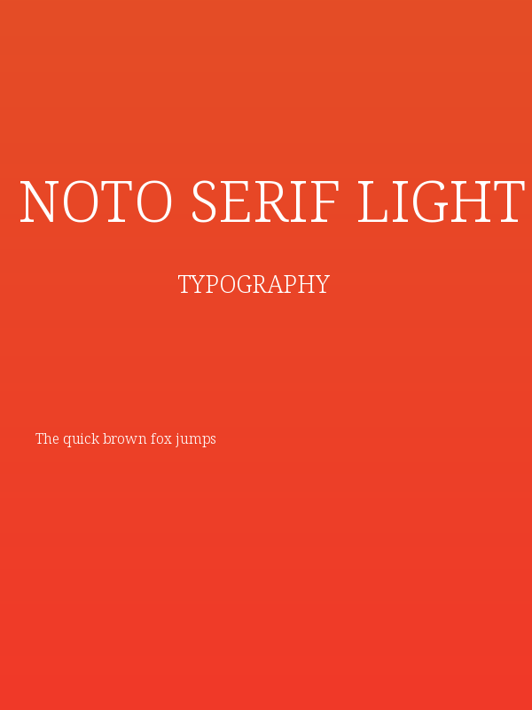 Noto Serif Light Poster