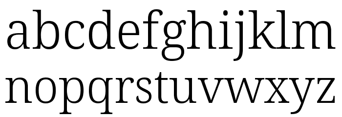 Noto Serif Light Font LOWERCASE