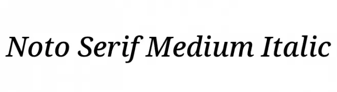Noto Serif Medium Italic  font caratteri gratis