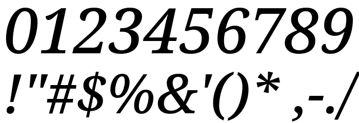 Noto Serif Medium Italic Font OTHER CHARS