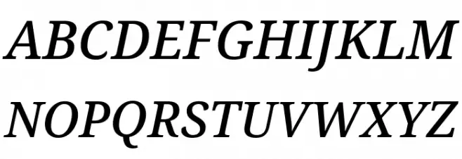 Noto Serif Medium Italic Шрифта ВЕРХНИЙ