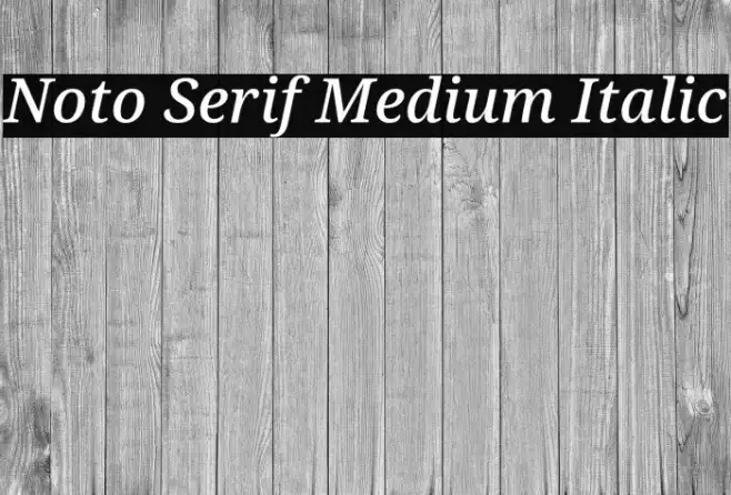 Noto Serif Medium Italic Example 1