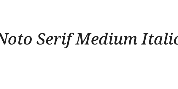 Noto Serif Medium Italic Logo