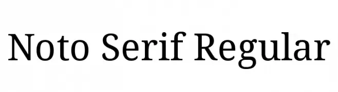 Noto Serif Regular  免费字体下载