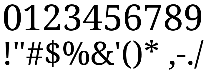Noto Serif Regular Font OTHER CHARS