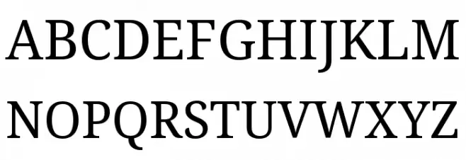 Noto Serif Regular Schriftart Groß
