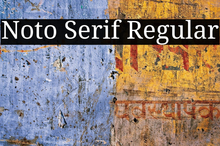 Noto Serif Regular Font examples