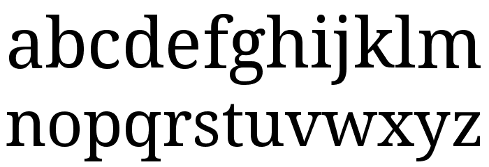 Noto Serif Regular Font LOWERCASE