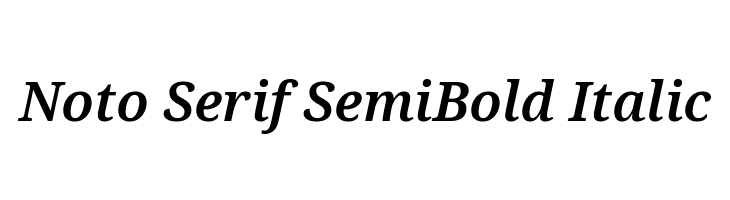Noto Serif SemiBold Italic  Frei Schriftart Herunterladen