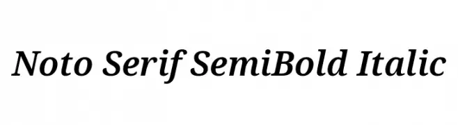 Noto Serif SemiBold Italic  Fuentes Gratis Descargar