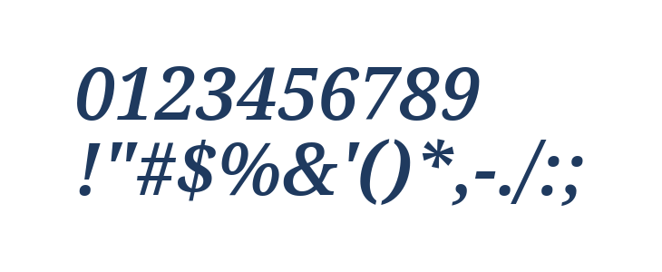Noto Serif SemiBold Italic Other Characters