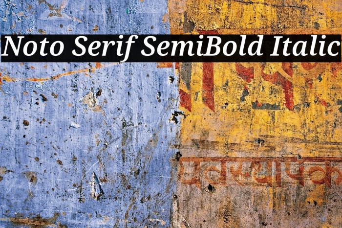 Noto Serif SemiBold Italic Example 1