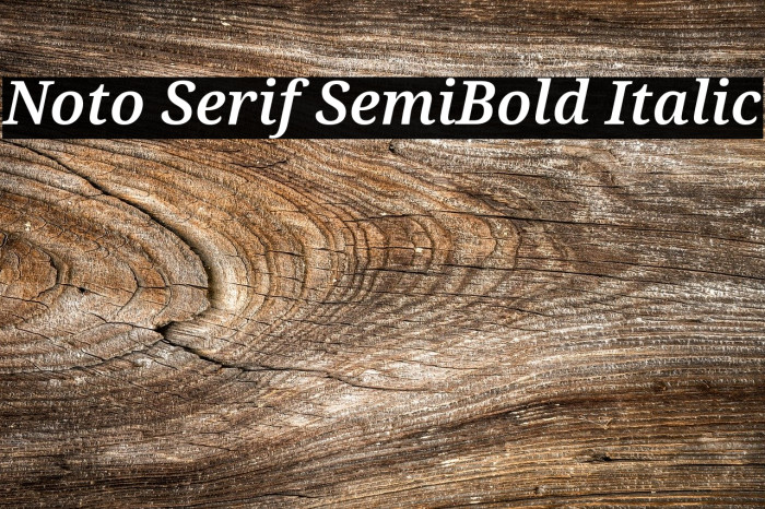 Noto Serif SemiBold Italic Example 2