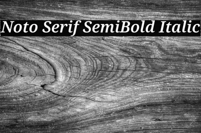 Noto Serif SemiBold Italic Font examples