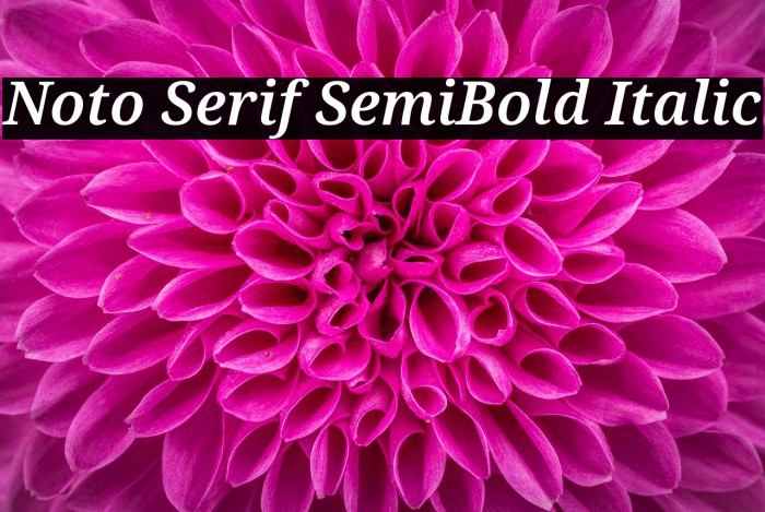 Noto Serif SemiBold Italic Example 3