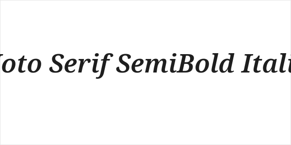 Noto Serif SemiBold Italic Logo