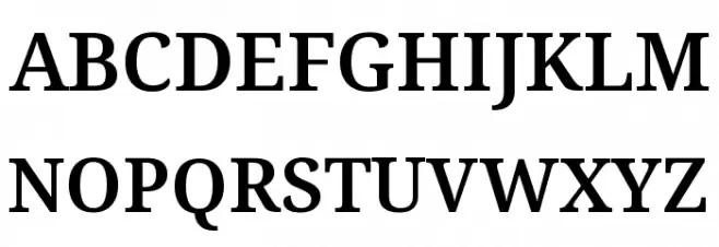 Noto Serif SemiBold Шрифта ВЕРХНИЙ