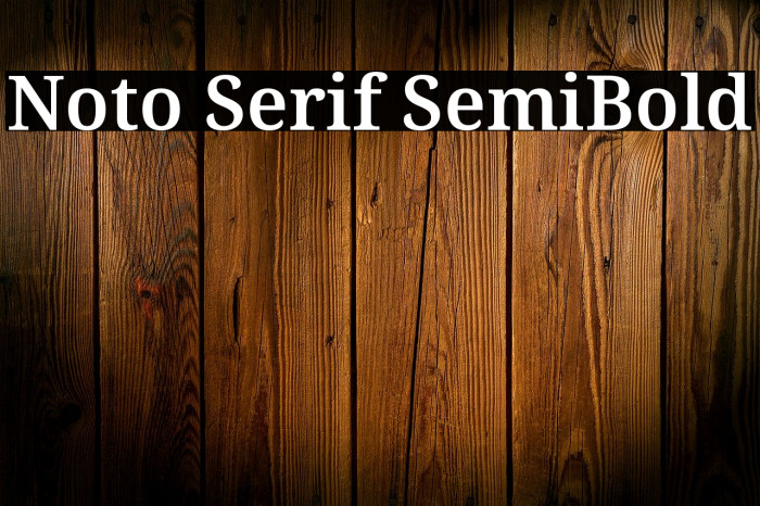 Noto Serif SemiBold Font examples