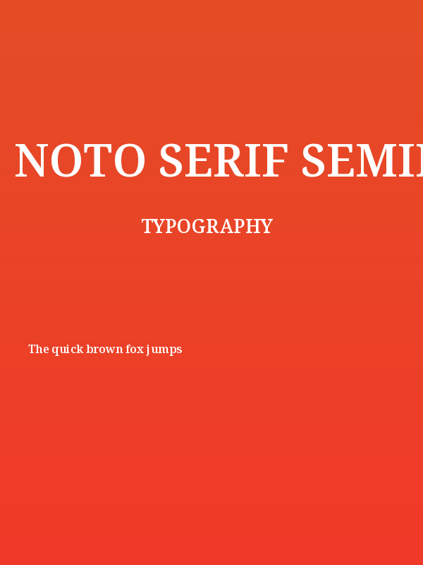 Noto Serif SemiBold Poster