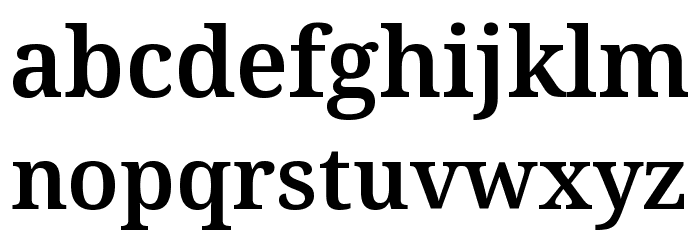 Noto Serif SemiBold Font LOWERCASE