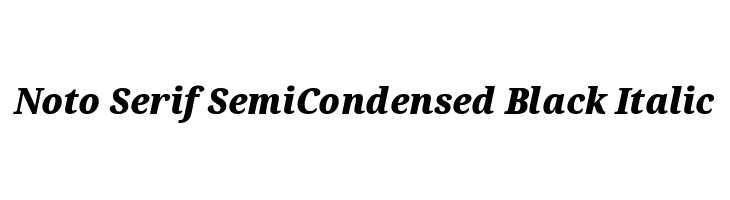 Noto Serif SemiCondensed Black Italic  Скачать бесплатные шрифты