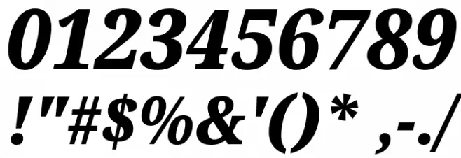 Noto Serif SemiCondensed Black Italic Font OTHER CHARS