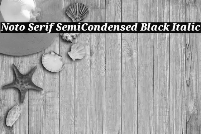 Noto Serif SemiCondensed Black Italic Font examples