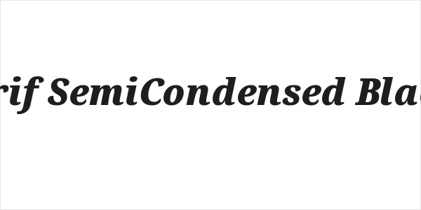 Noto Serif SemiCondensed Black Italic Logo