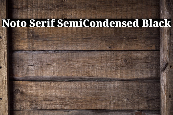 Noto Serif SemiCondensed Black Font examples
