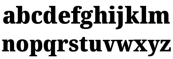 Noto Serif SemiCondensed Black Font LOWERCASE
