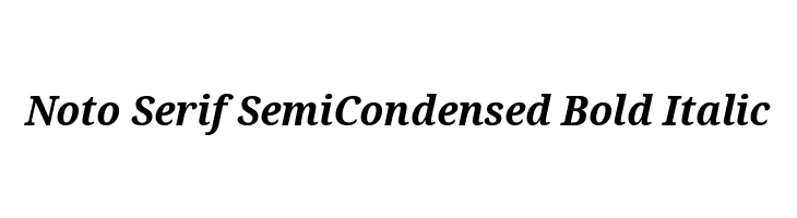 Noto Serif SemiCondensed Bold Italic  les polices de caractères gratuit tlcharger