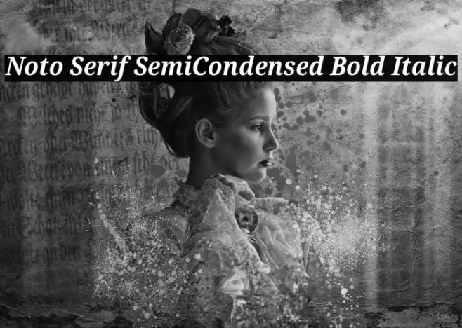 Noto Serif SemiCondensed Bold Italic Example 1