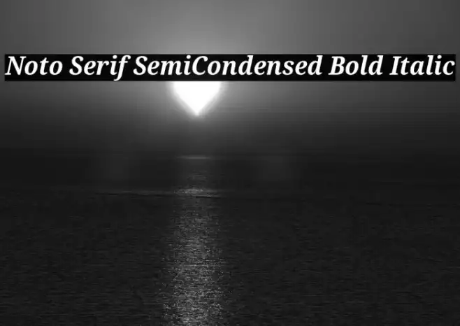 Noto Serif SemiCondensed Bold Italic Example 2