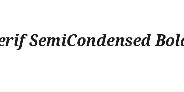 Noto Serif SemiCondensed Bold Italic Logo