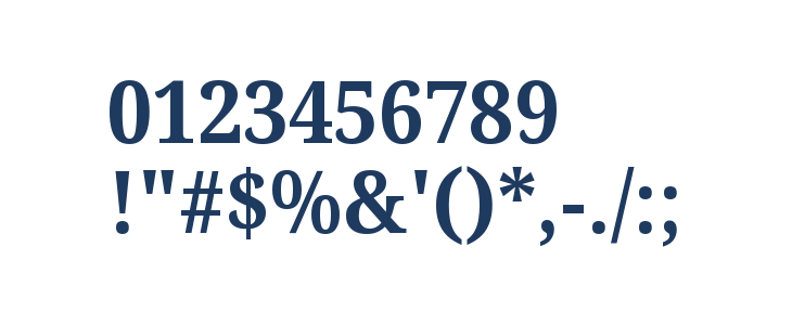 Noto Serif SemiCondensed Bold Other Characters