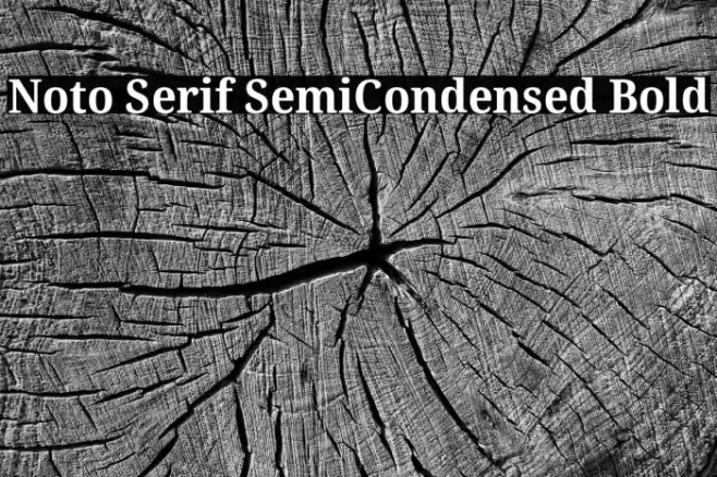Noto Serif SemiCondensed Bold Font examples