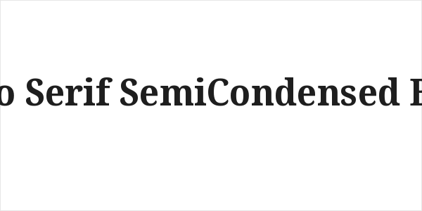 Noto Serif SemiCondensed Bold Logo
