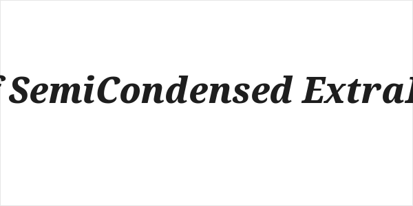 Noto Serif SemiCondensed ExtraBold Italic Logo