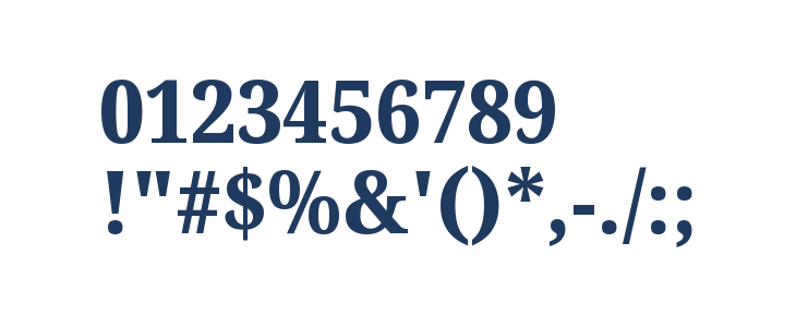 Noto Serif SemiCondensed ExtraBold Other Characters