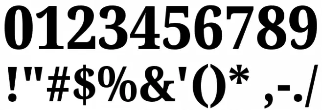 Noto Serif SemiCondensed ExtraBold Font OTHER CHARS