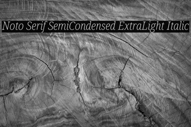Noto Serif SemiCondensed ExtraLight Italic Example 1