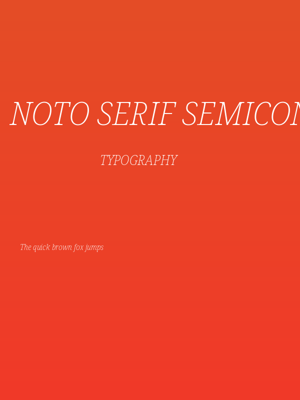 Noto Serif SemiCondensed ExtraLight Italic Poster