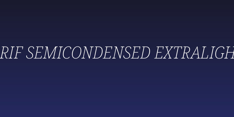 Noto Serif SemiCondensed ExtraLight Italic Social Header