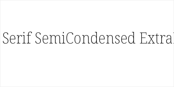 Noto Serif SemiCondensed ExtraLight Logo