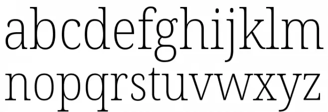 Noto Serif SemiCondensed ExtraLight 字体 小写