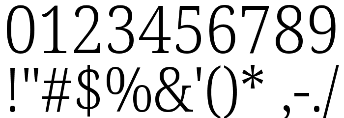 Noto Serif SemiCondensed Light Font OTHER CHARS