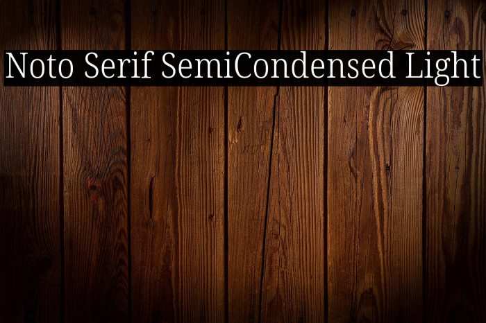 Noto Serif SemiCondensed Light Font examples